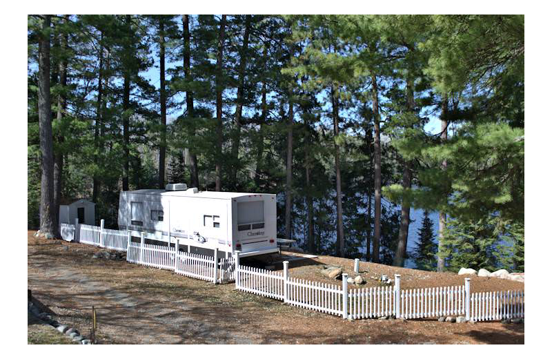 RV campsite at Silver Rapids Lodge.