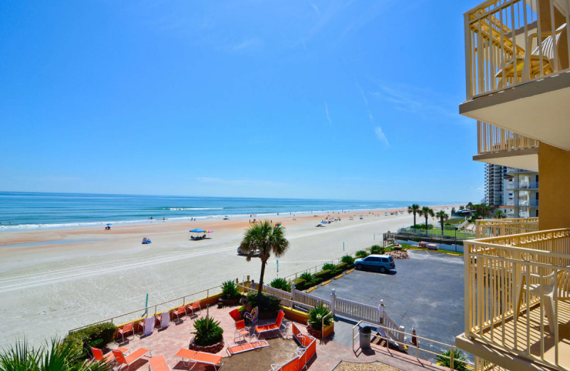 Balcony at Daytona Beach Shores Hotel.