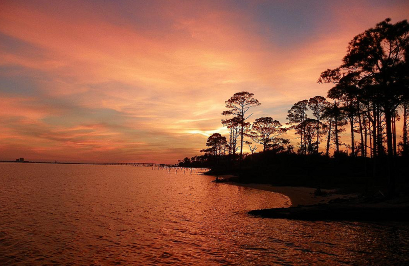 Sunset at Navarre Beach Campground.