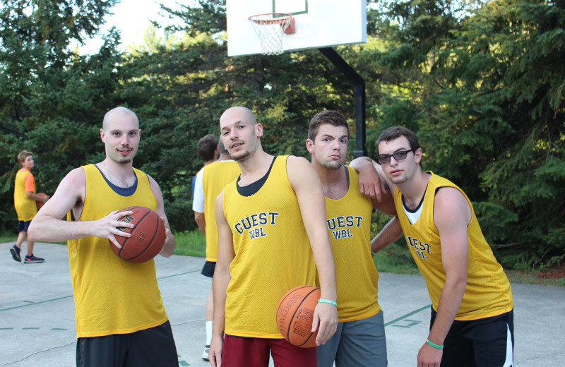 Basketball at White Birch Lodge.