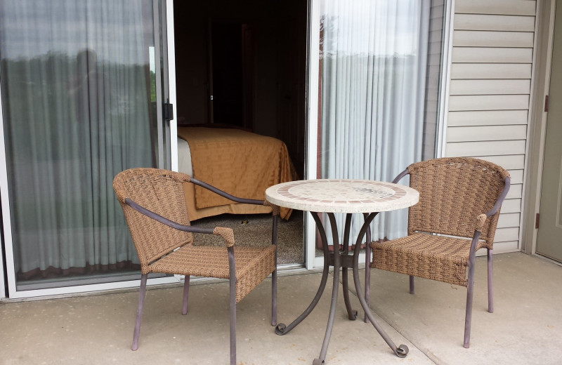Condo balcony at Thousand Hills Golf Resort.