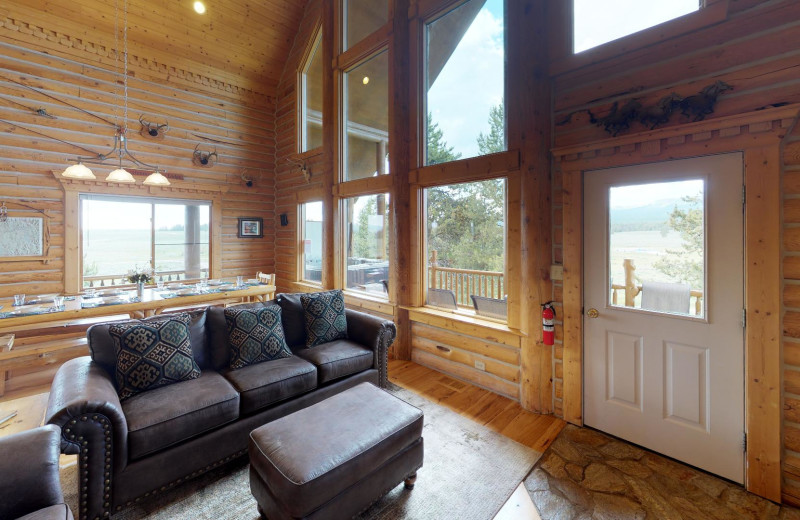 Rental living room at Island Park Reservations.