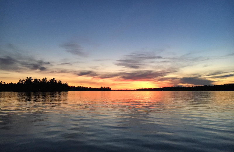 Lake sunset at Muskego Point Resort.