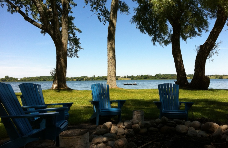 Patio at Sandbanks Summer Village Cottage Resort.