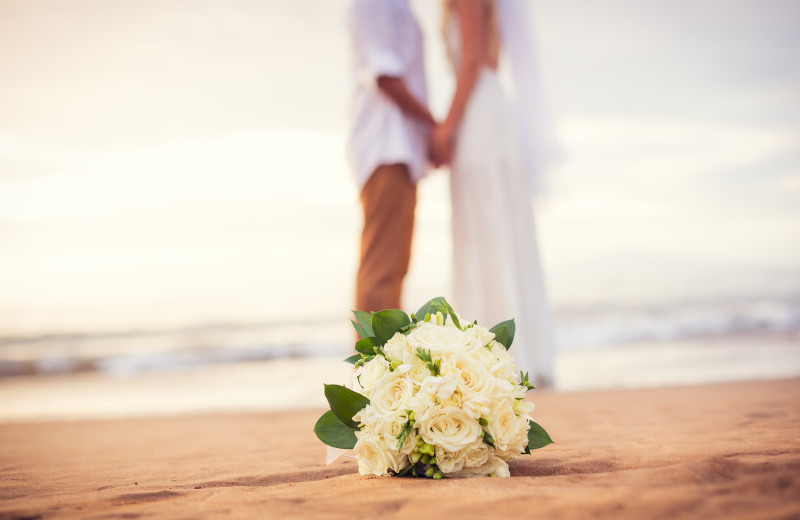 Beach wedding at Sea Star Realty.