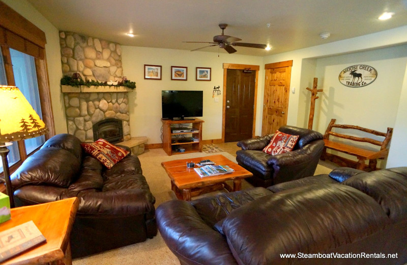 Rental living room at Steamboat Vacation Rentals.