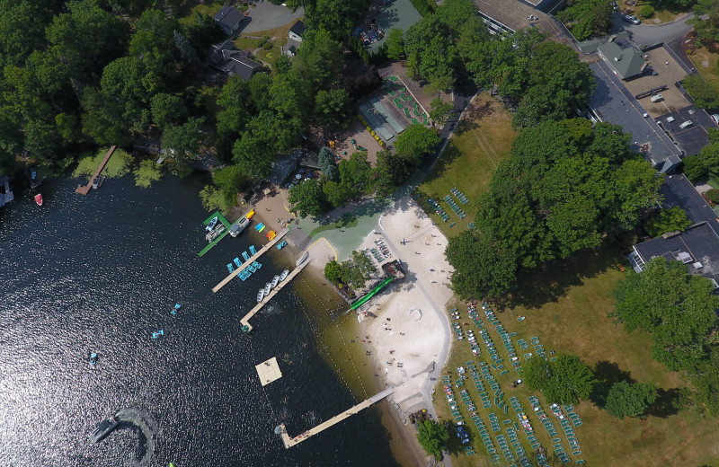 Aerial view of Woodloch Resort.