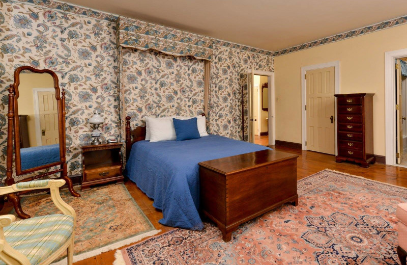 Guest room at Martha Furnace House.