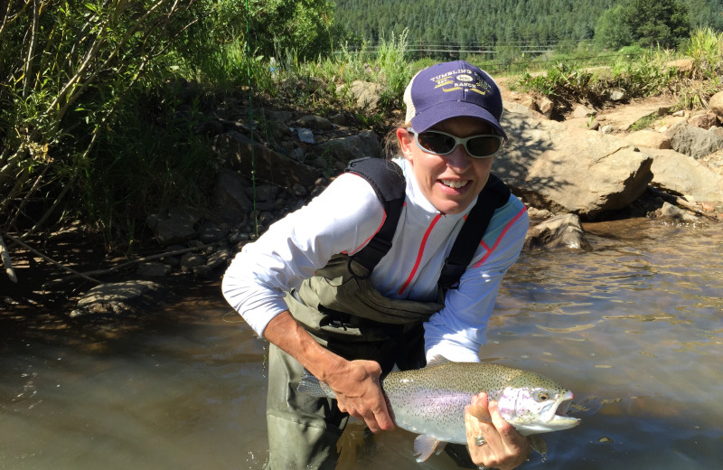 Fishing at Tumbling River Ranch.