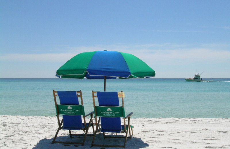 Beach chairs at Sandpiper Cove.