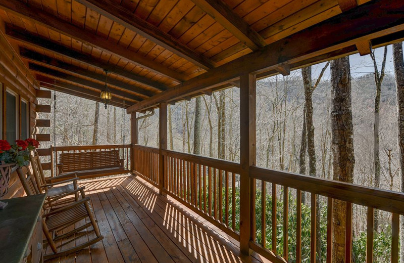 Rental deck at Smoky Mountain Retreat Realty.