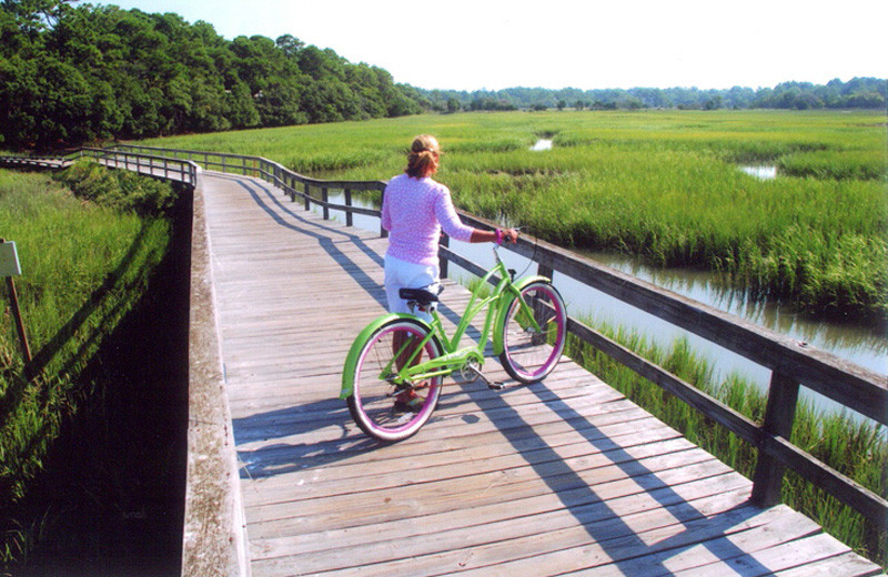 Biking at Fripp Island Golf & Beach Resort.