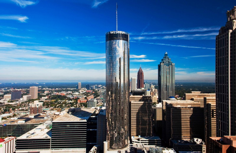 Exterior view of The Westin Peachtree Plaza, Atlanta.