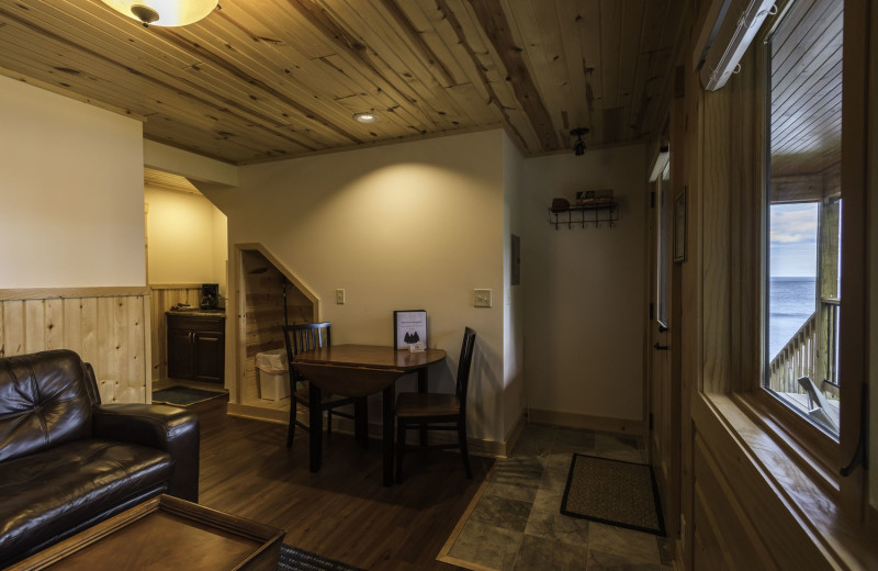 Cabin interior at Stonegate on Superior.
