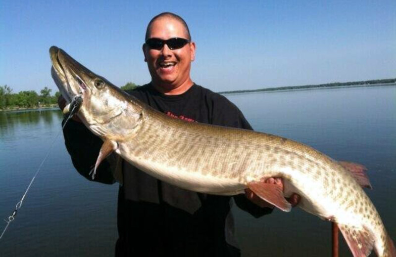 Muskie fishing at Battle View Resort.