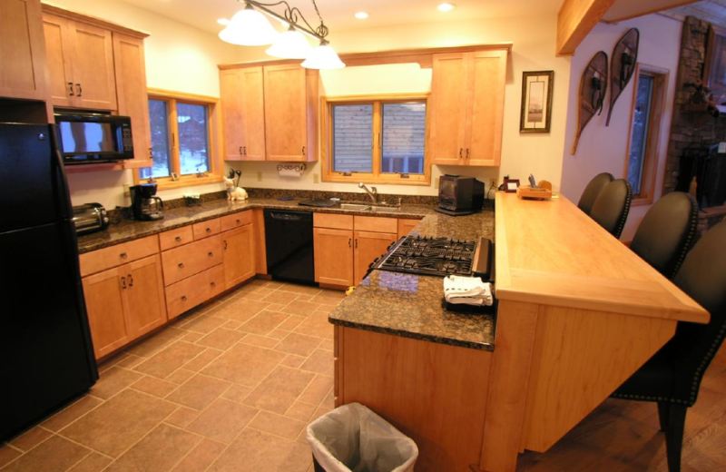 Vacation rental kitchen at Slope-Side Accommodation.