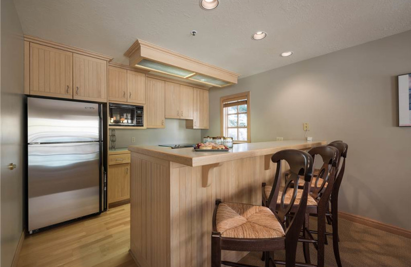 Rental kitchen at Canyon Services Vacation Rentals.