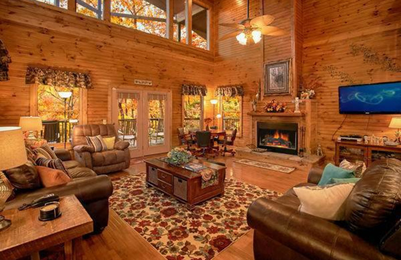 Cabin kitchen at Timber Tops Luxury Cabin Rentals.