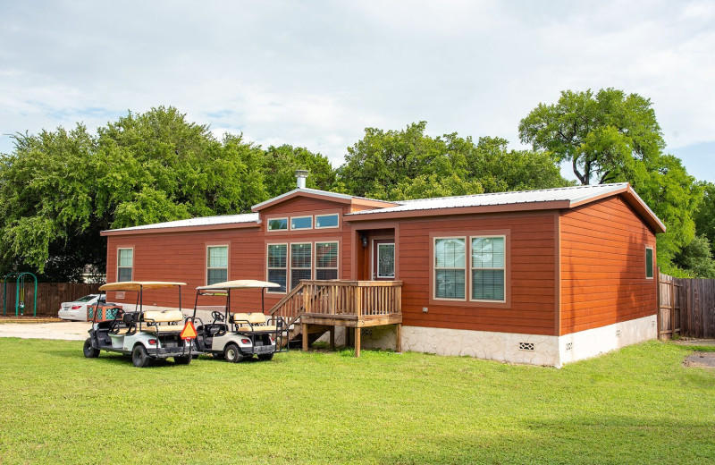 Cottage exterior at Yogi Bear's Jellystone Park™ Camp-Resort Hill Country.
