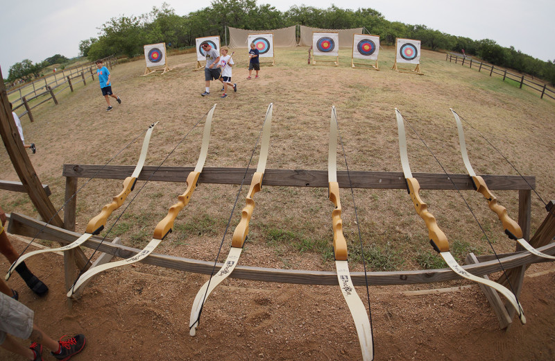 Archery practice at Camp Champions on Lake LBJ.