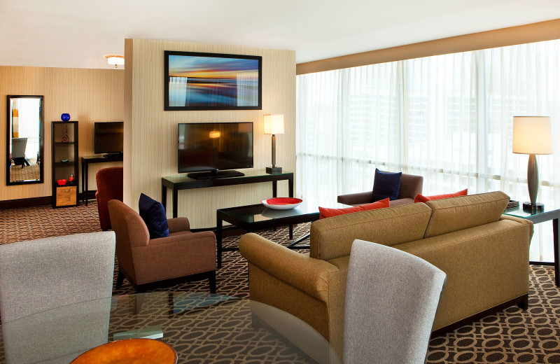 Guest room at Sheraton Atlanta Hotel.