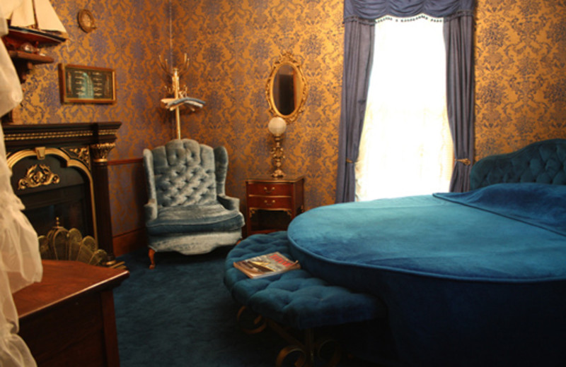 The Blue Lagoon Room at The 1887 Hansen House Bed & Breakfast.