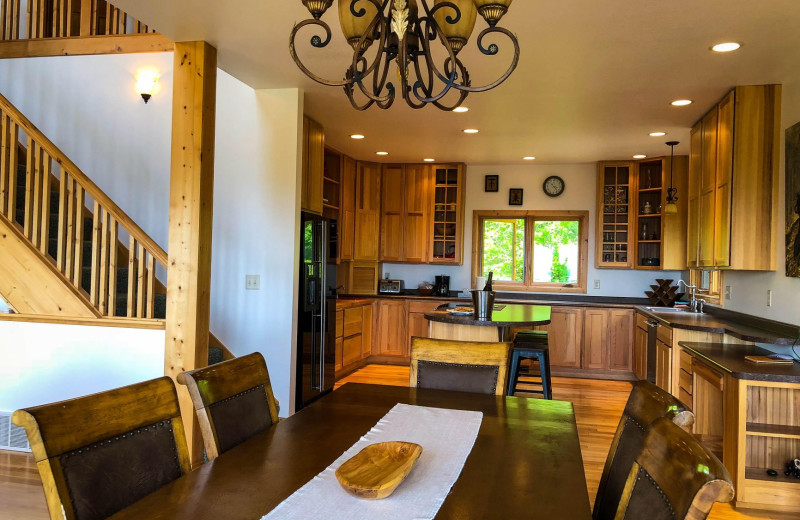 Rental kitchen at Cascade Lodge.