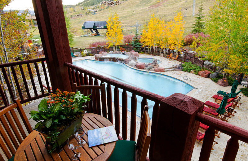 Rental balcony view at Frias Properties of Aspen.