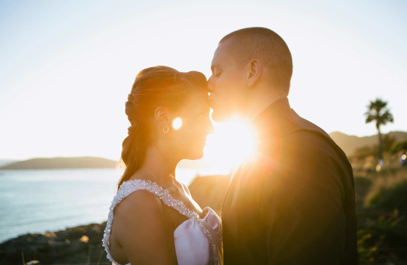 Wedding cople at Dolphin Bay Resort & Spa.