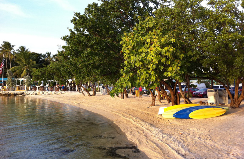 The beach at Lookout Lodge Resort.