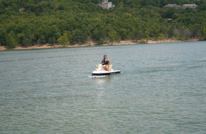Jet skiing at White Wing Resort on Table Rock Lake.