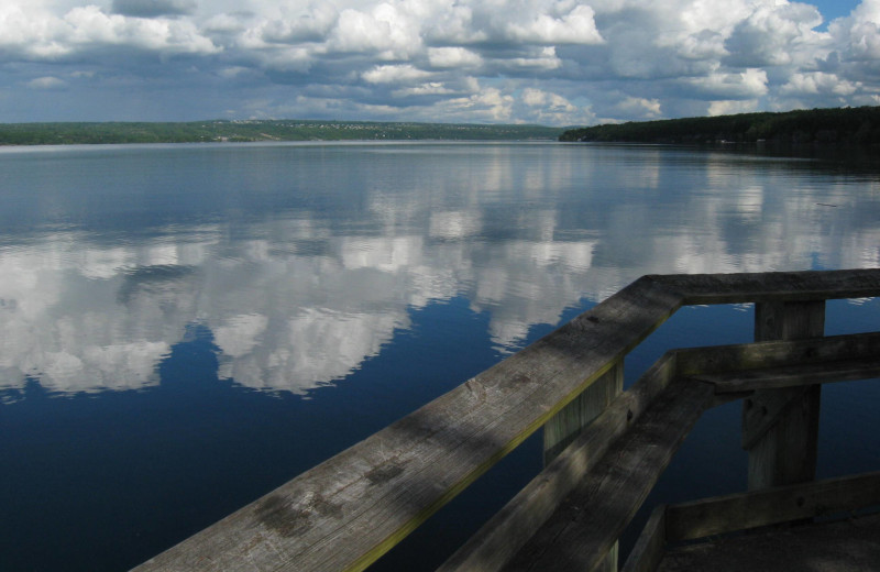 Lake view at Kingtown Beach Cottages.