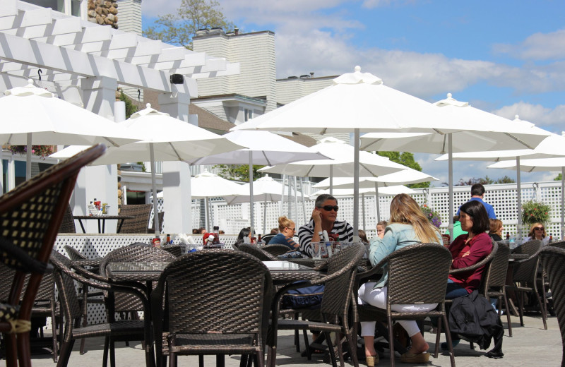 Patio at Waters Edge Resort and Spa.