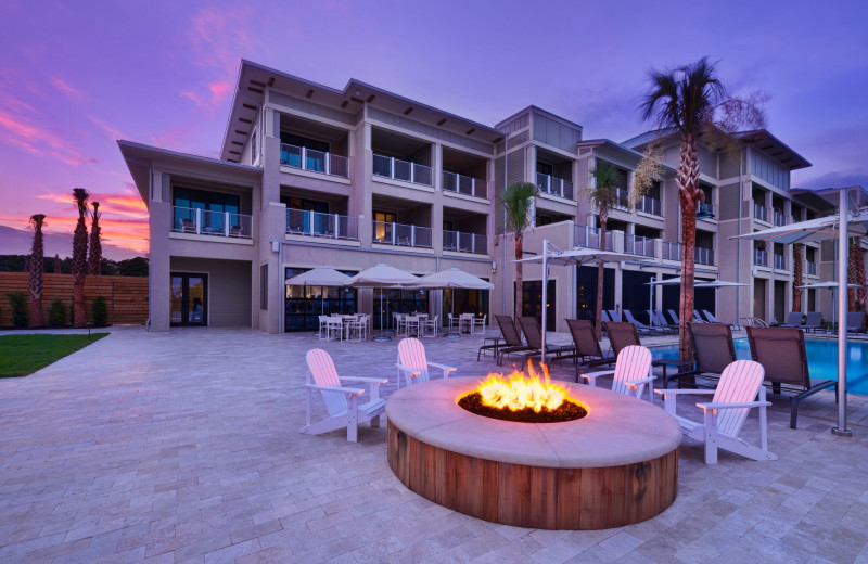 Bonfire at Jekyll Ocean Club.