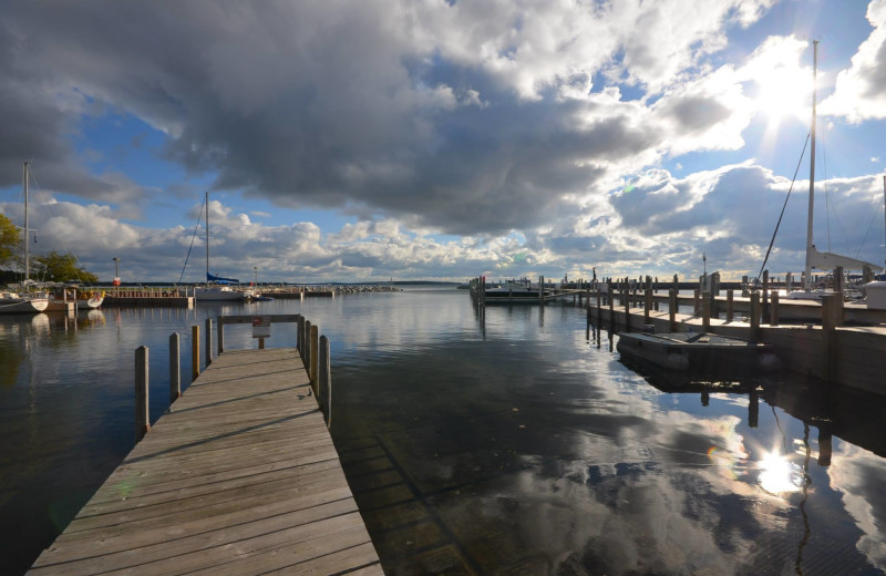 Fishing docks at Visit Up North Vacation Rentals.