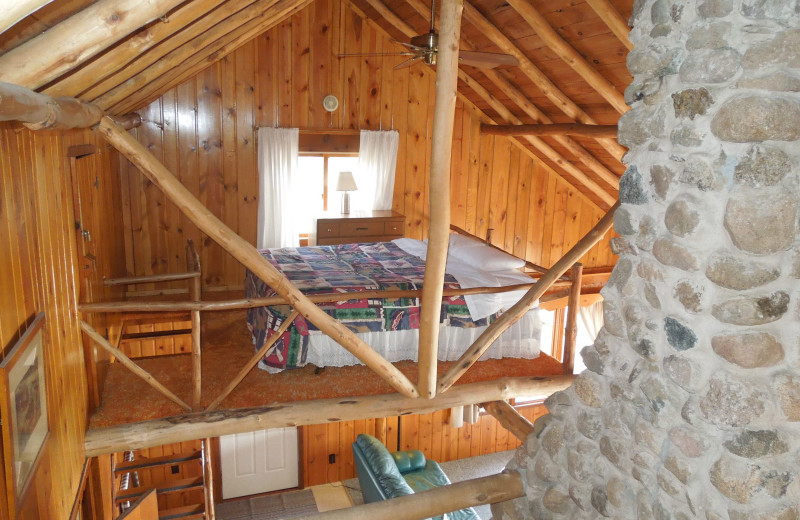 Cabin bedroom at The Estrold Resort.