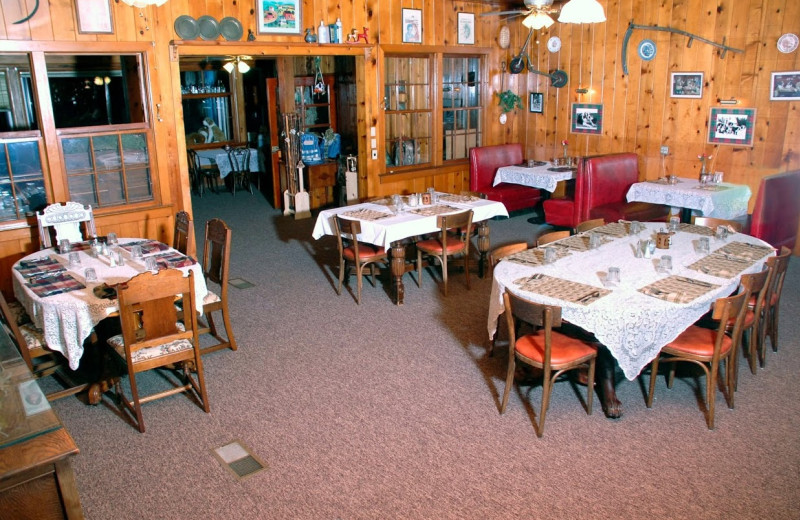 Dining room at St. Bernard Lodge.