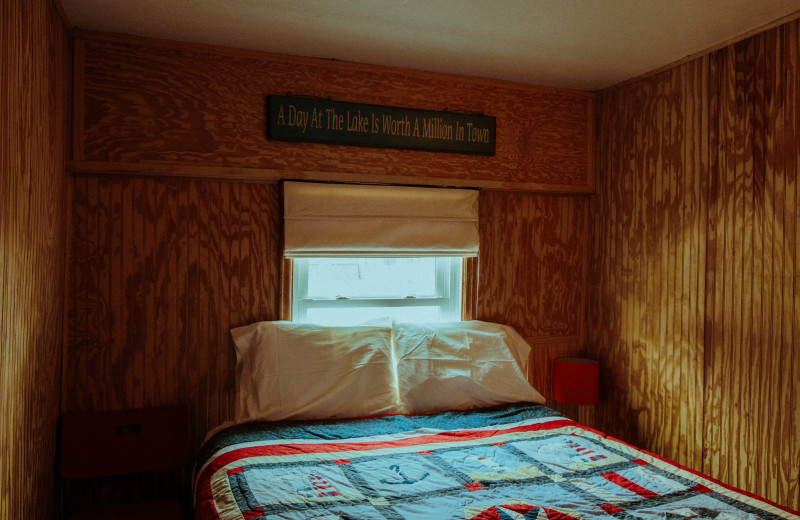 Cabin bedroom at Jacob's Cove.