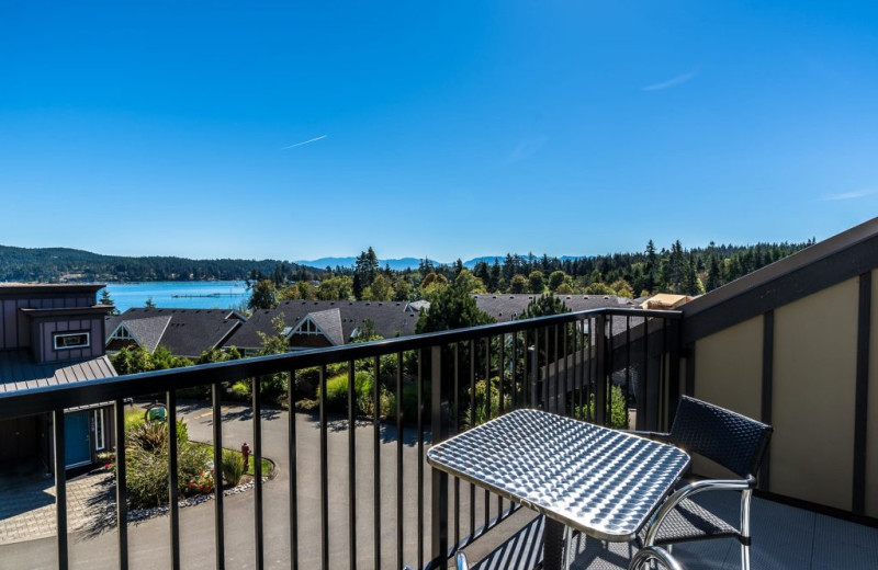 Guest balcony at Sooke Harbour Resort & Marina.