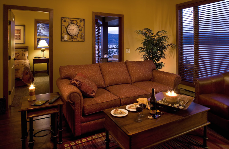 Cozy living area at Lake Okanagan Resort