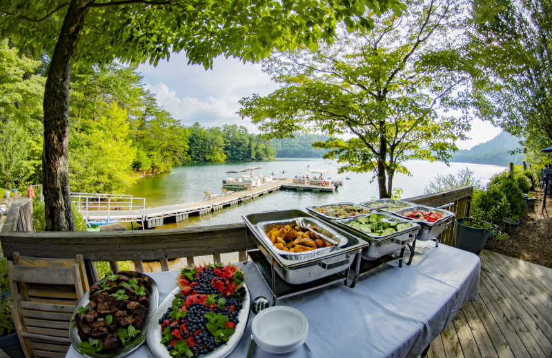 Lake view at Blue Waters Mountain Lodge.