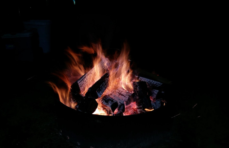 Bonfire at Pine Beach Resort-Side Lake.