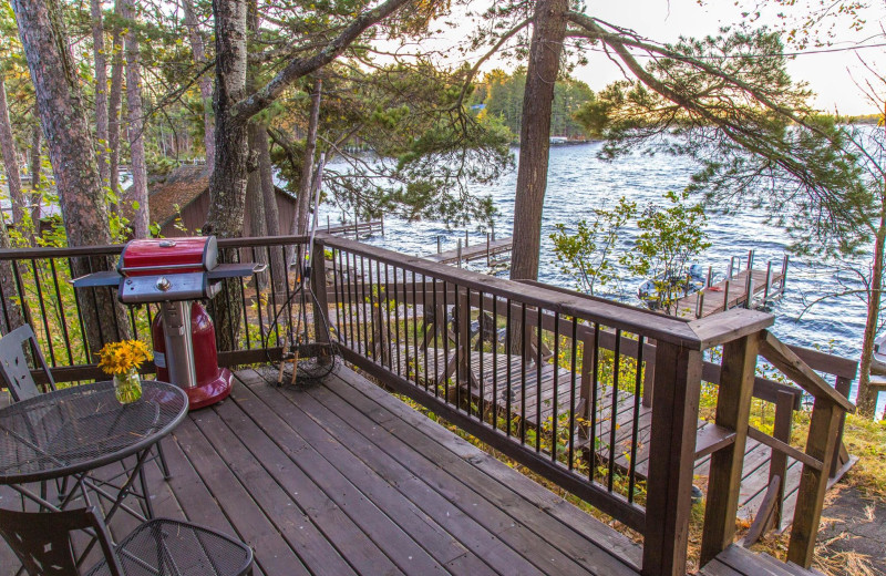 Cabin deck at White Eagle Resort.