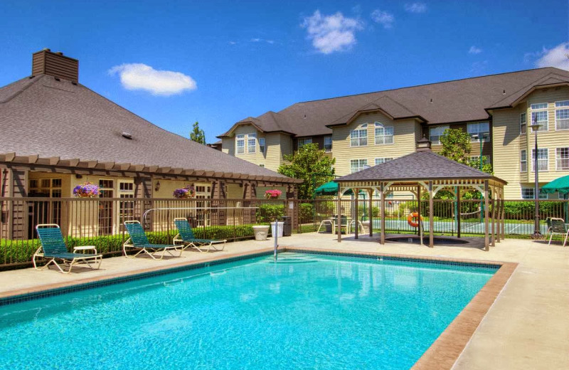 Outdoor pool at Homewood Suites Portland-Vancouver.