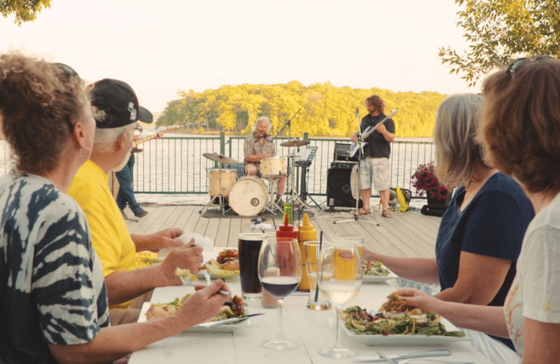 Dining at Elmhirst's Resort.