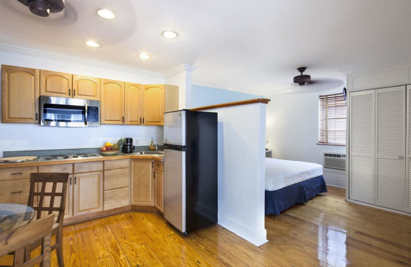 Guest room with kitchen at The Cabana Inn.