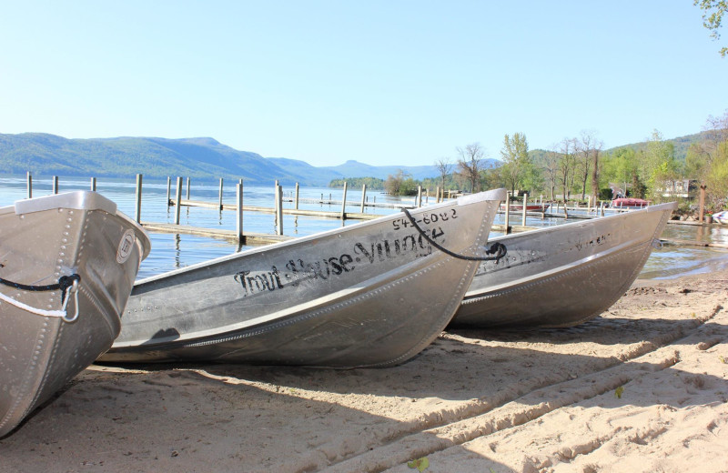 Boats at Trout House Village Resort.