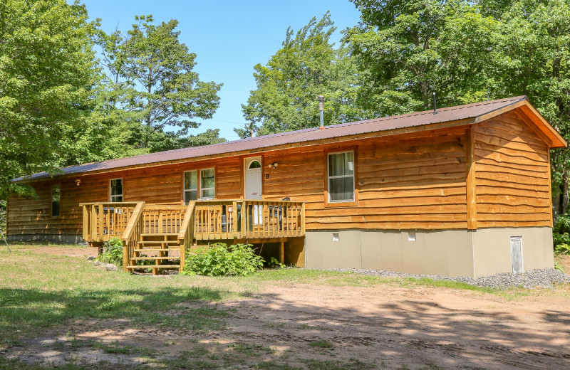 Cabin exterior at Wilderness Resort Cabins & Campground.