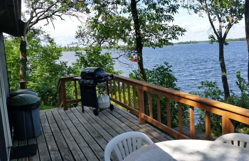 Cabin deck at Park Point Resort.