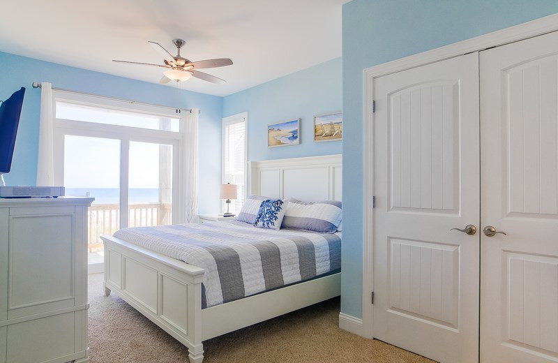 Rental bedroom at Topsail Realty.